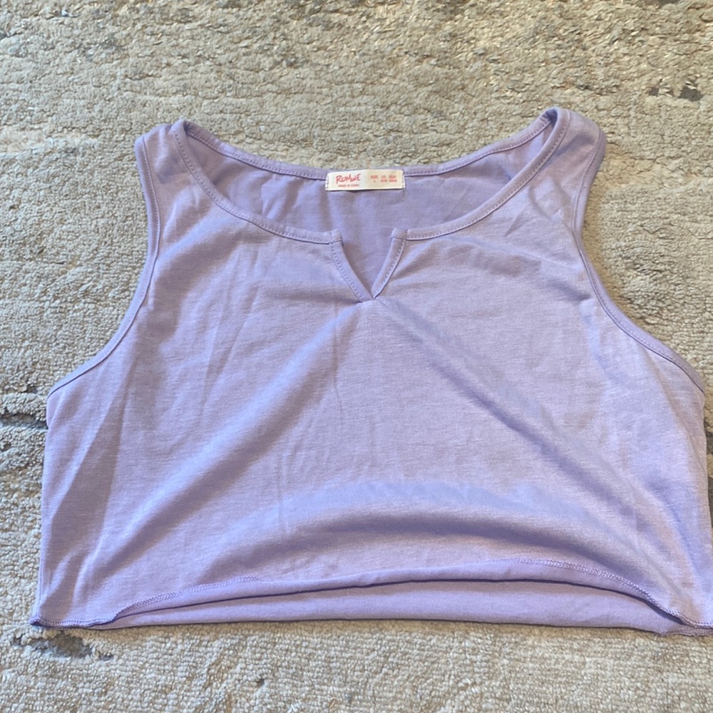 Purple cropped tee